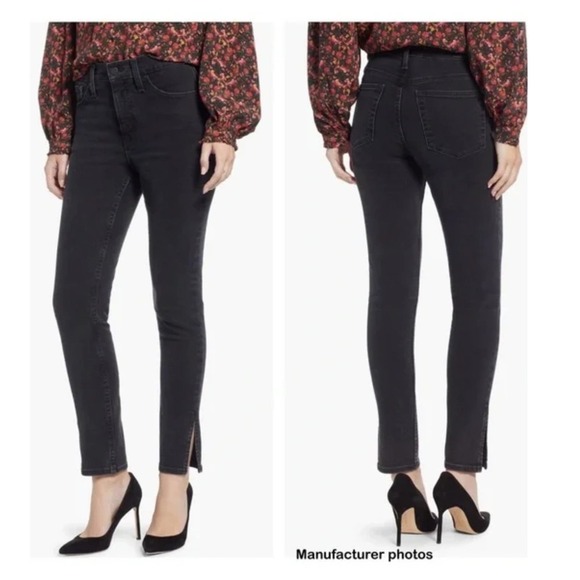 Something Navy Slit Hem High Rise Skinny Jeans Size 10/30 - Picture 1 of 8